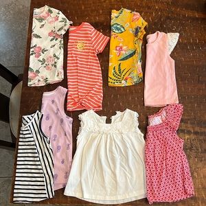Summer tops bundle, 4T - old Navy, Carters, Cat & Jack